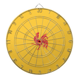 Rooster (Flagge Walloniens) Dartscheibe