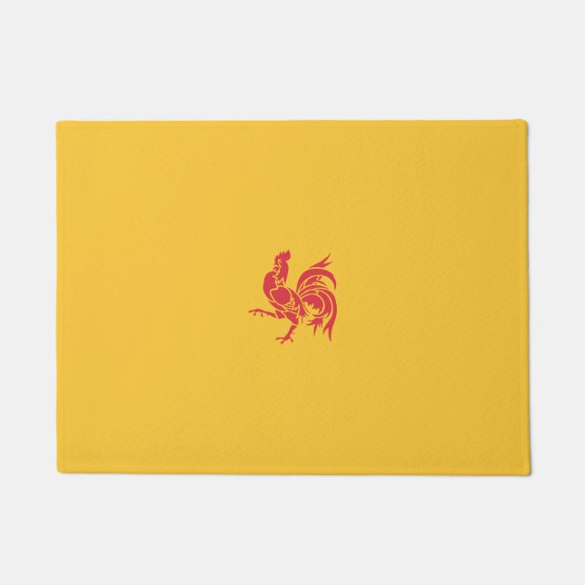 Rooster (Flagge Walloniens) Fußmatte (Vorderseite)