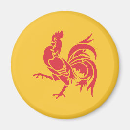 Rooster (Flagge Walloniens) Magnet