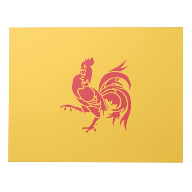 Rooster (Flagge Walloniens) Notizblock (Vorderseite)