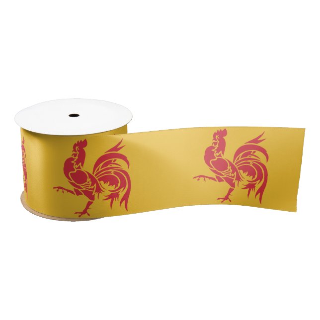 Rooster (Flagge Walloniens) Satinband (Spule)
