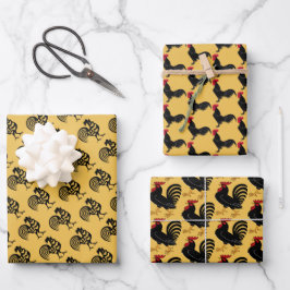 Rooster Geschenkpapier Set