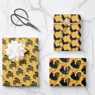 Rooster Geschenkpapier Set