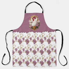 Rooster & Grapes Heraldisches Wappen Schürze