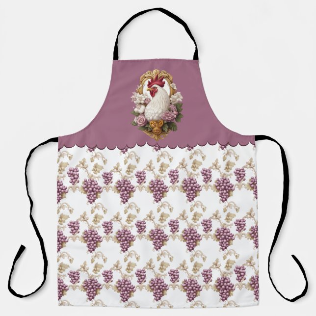 Rooster & Grapes Heraldisches Wappen Schürze