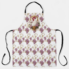 Rooster & Grapes Heraldisches Wappen Schürze