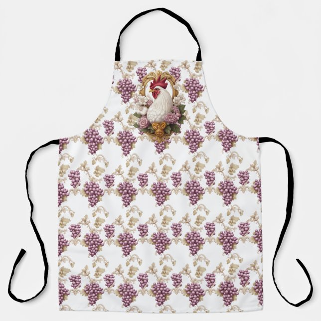 Rooster & Grapes Heraldisches Wappen Schürze (Vorderseite)