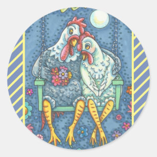 ROOSTER & HÄNDLER, KIKENKLETTERN RUNDGESCHICHTE RUNDER AUFKLEBER
