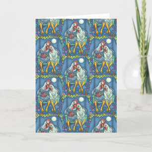 ROOSTER HEN CANODLES, NIEDLICH CHICKEN ROMANCE Bla Karte