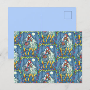 ROOSTER HEN CANODLES, NIEDLICH CHICKEN SWEETHEARD FEIERTAGSPOSTKARTE