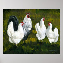 "Rooster & Hens" Kunstdrucken