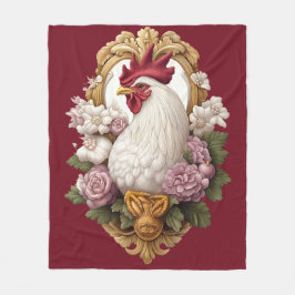 Rooster Heraldic Wappen Fleece Blanket