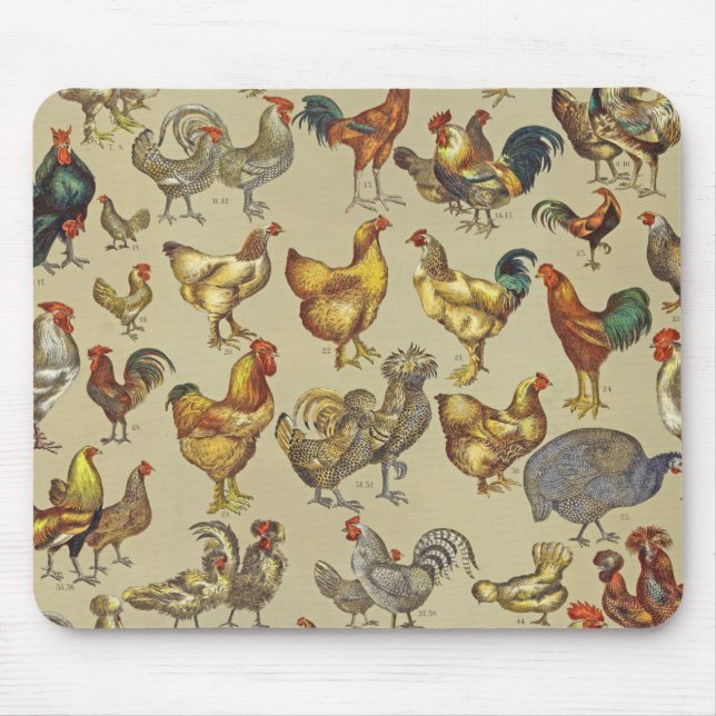 Rooster-Hühnerfarm Landtier Mousepad (Vorne)