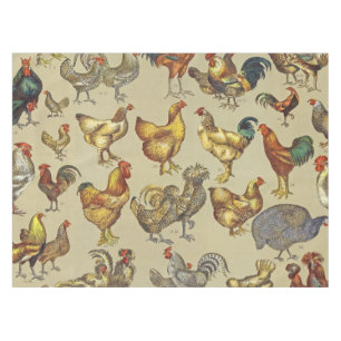 Rooster-Hühnerfarm Landtier Tischdecke