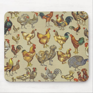 Rooster-Hühnerfarm Tiergeflügel Land Mousepad