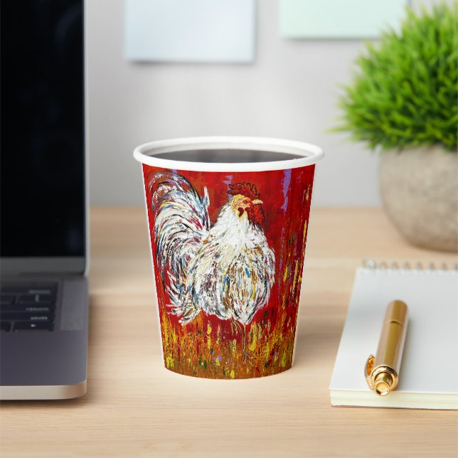 Rooster-Hühnerpapier-Becher Pappbecher (InSitu)