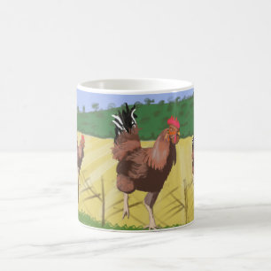 Rooster im Grünen Kaffeetasse