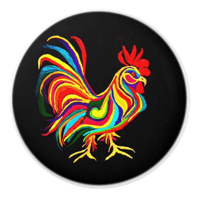 Rooster-Keramik Keramikknauf (Vorderseite)