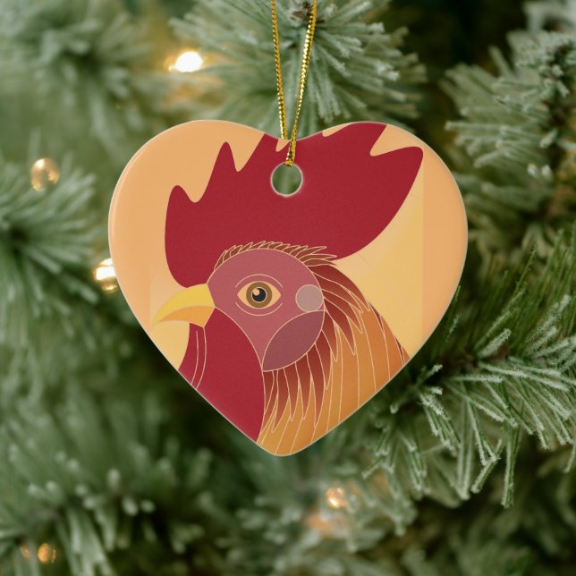 Rooster Keramik Ornament (Baum)