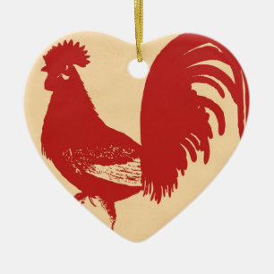Rooster Keramikornament