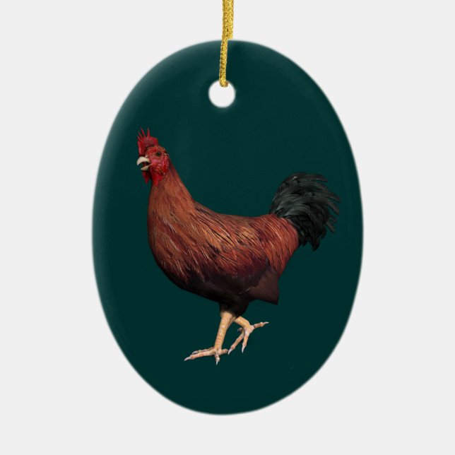 Rooster Keramikornament (Vorne)