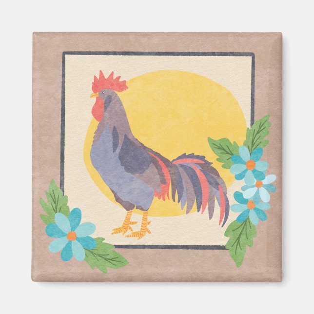Rooster Kitchen Magnet (Vorne)