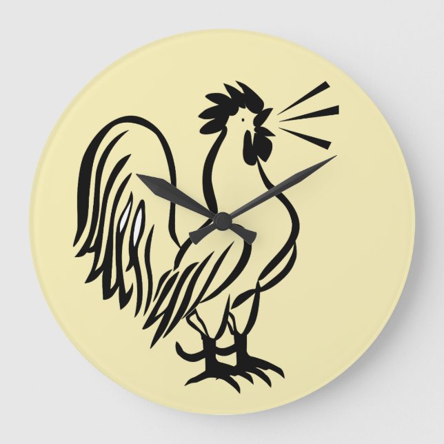 ROOSTER KITCHEN WANDERSCHALTER GROßE WANDUHR (Vorderseite)