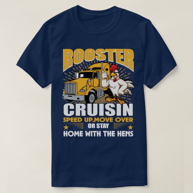 Rooster-Kreuzfahrt beschleunigen Überfahren oder B T-Shirt (Design vorne)