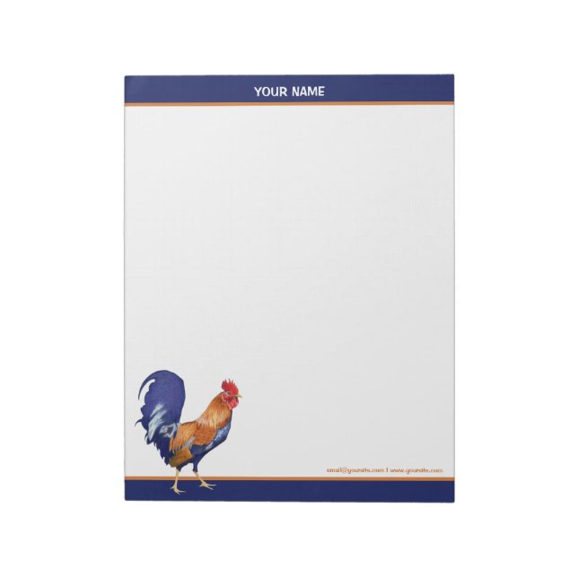 Rooster Large Notepad Notizblock (Rotiert)