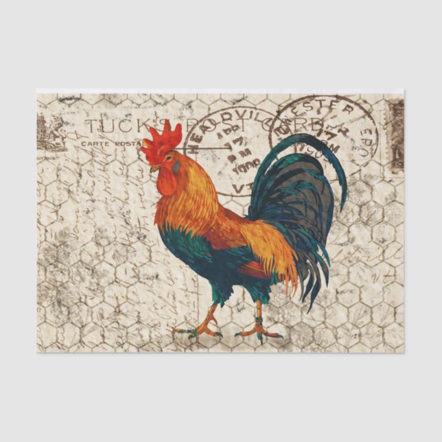 Rooster Mail Seidenpapier (Vorderseite)