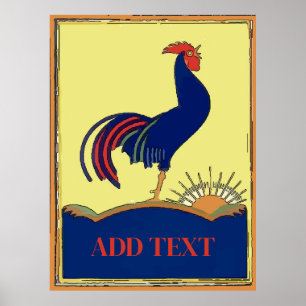 Rooster Morning Sun Poster