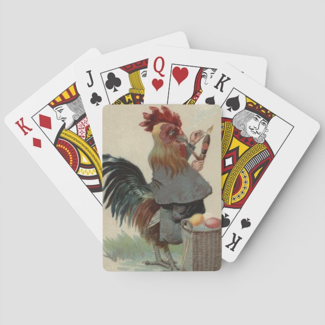 Rooster Oster gefärbtes Ei Pipe Cigar Spielkarten (Rückseite)