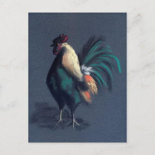 Rooster Pastel Postkarte