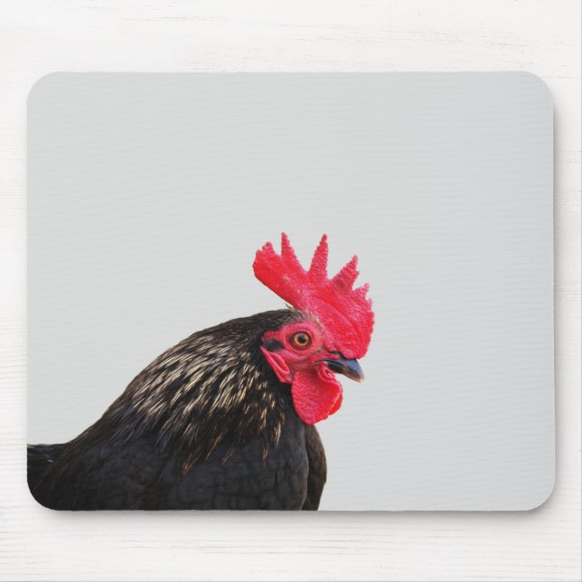 Rooster Portrait Mousepad (Vorne)