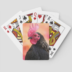 Rooster Portrait Spielkarten