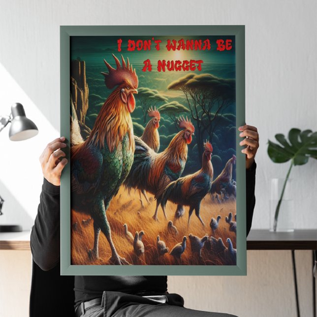 Rooster Rendezvous auf der Wiese Poster (Von Creator hochgeladen)