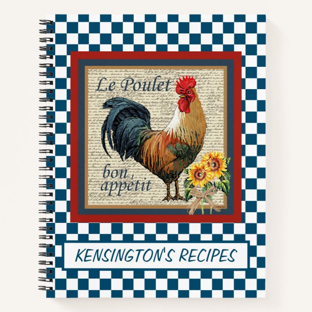 Rooster-Rezept Notizbuch (Vorderseite)
