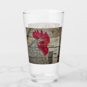 Rooster Rustic Chicken Coop Barboard Board Glas