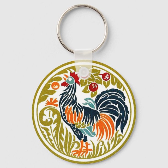 Rooster-Schlüsselanhänger Schlüsselanhänger (Vorderseite)