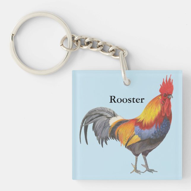Rooster-Schlüsselanhänger Schlüsselanhänger (Vorderseite)