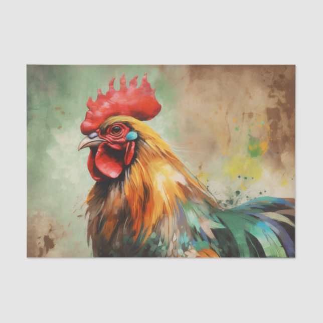 ROOSTER schönes Dekodiepapier Seidenpapier (Vorderseite)