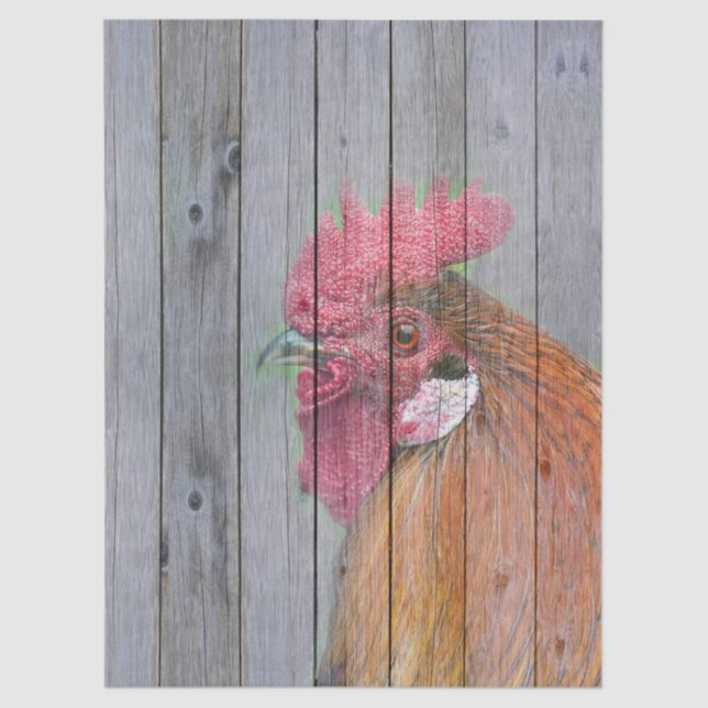 Rooster Seidenpapier (Vorderseite)