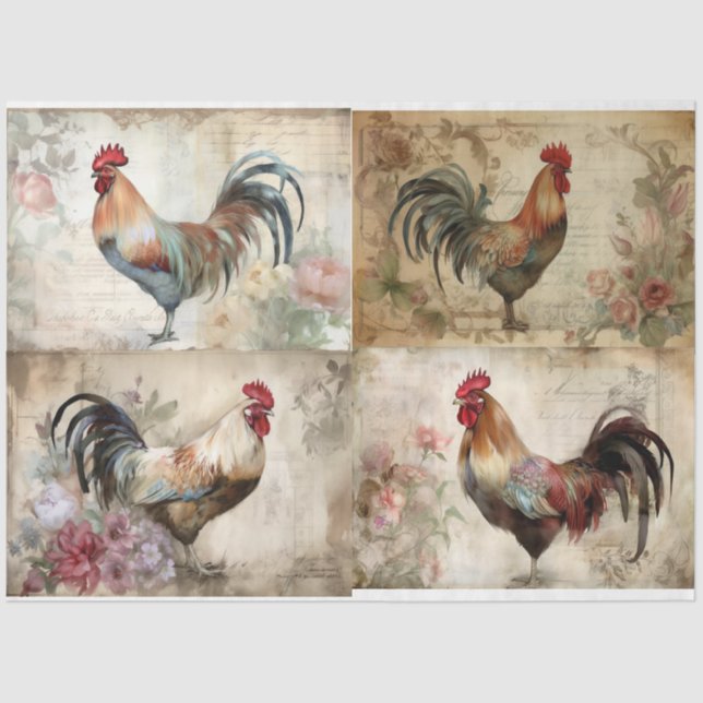 Rooster Seidenpapier (Vorderseite)