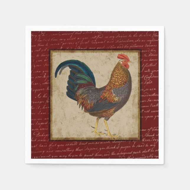 Rooster Serviette (Vorderseite)