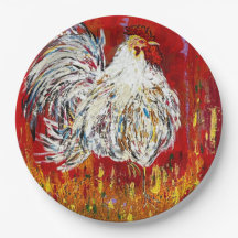Rooster |Set für 9 Zoll-Teller-Hühnerpapier