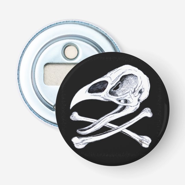 Rooster Skull und Crossbones Flaschenöffner (Vorderseite)