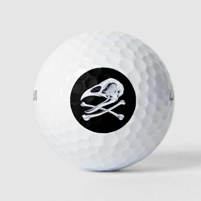 Rooster Skull und Crossbones Golfball (Vorderseite)