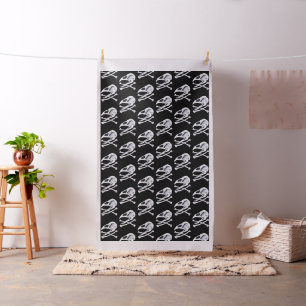 Rooster Skull und Crossbones Stoff