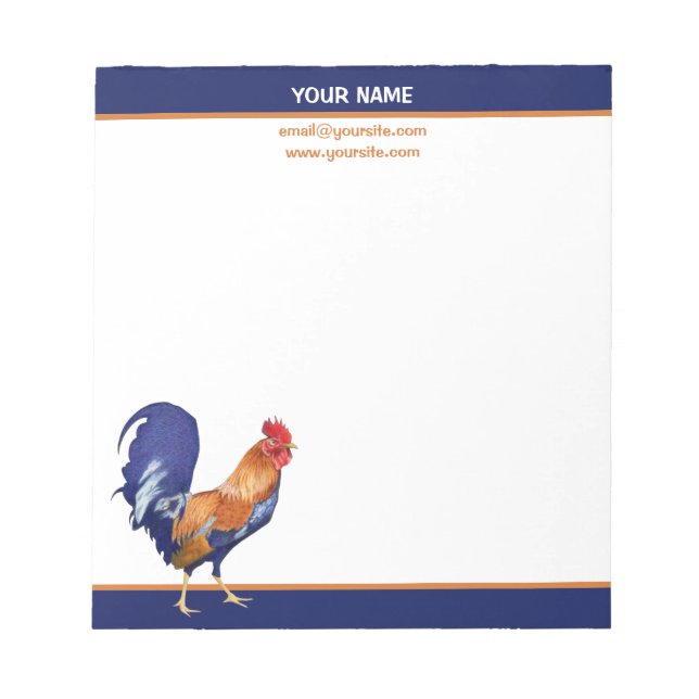 Rooster Small Notepad Notizblock (Vorderseite)