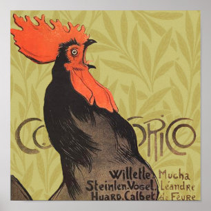 Rooster Steinlen Cocorico Französische Kunst Poster